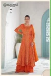 Vanilla By Gulkayra Chinon Printed Embroiderey Readymade Suits
